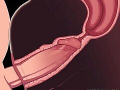 Hentai nieocenzurowana animacja - gorąca blondynka ma duży orgazm ze skurczem