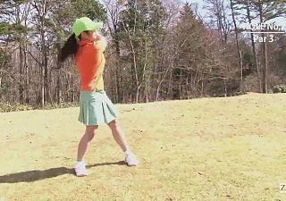 Japanese golf open-air profound miniskirt blowjob penalty round