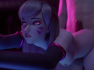 Overwatch Neonate DVa Gets Fuck with the addition of Creampie (Animation)